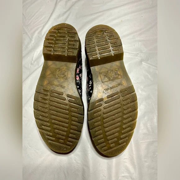 DR. MARTENS ADDY Printed Floral Leather Loafers Shoes Women's Size 9 - Picture 7 of 9